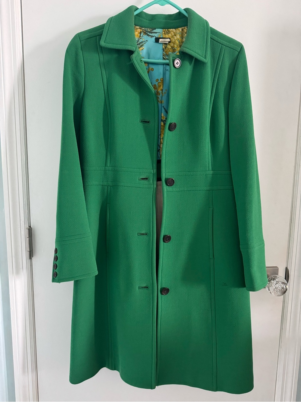 J.Crew Kelly Green Wool Coat with Thinsulate - size 8